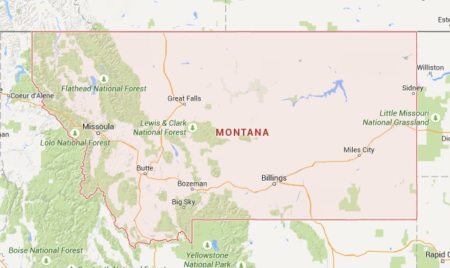 kaart Montana