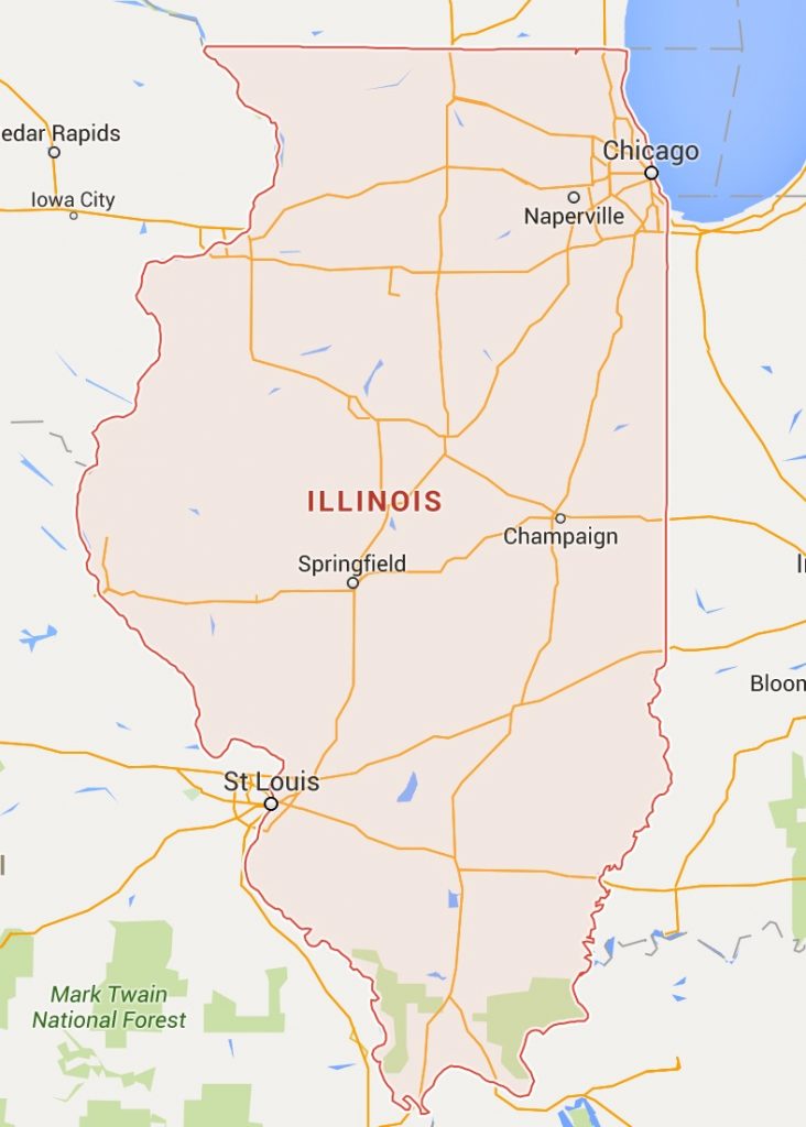 Illinois kaart