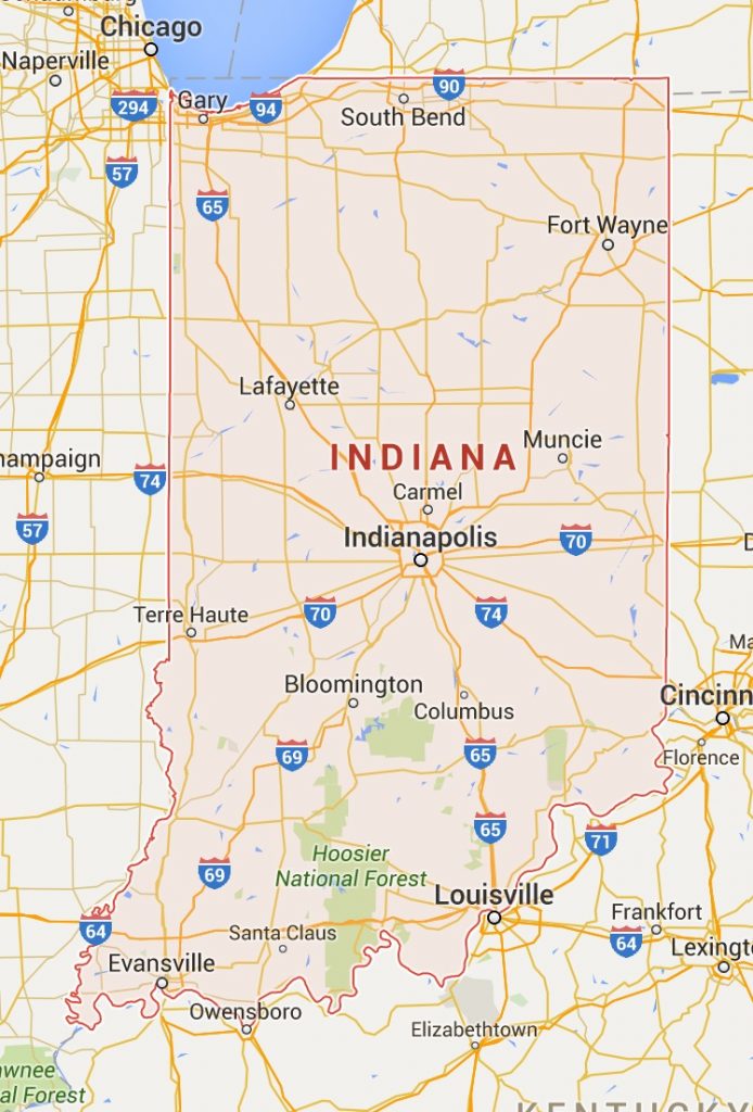 Kaart indiana