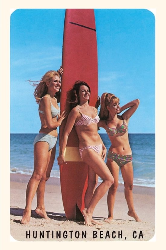 Pocket Sized - Found Image Press Journals-The Vintage Journal Surfer Girls, Huntington Beach, California