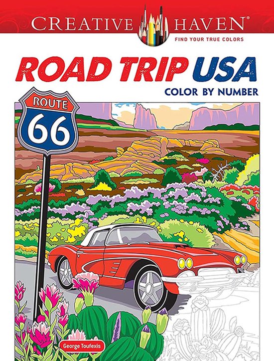 Creative Haven- Creative Haven Road Trip USA Color by Number