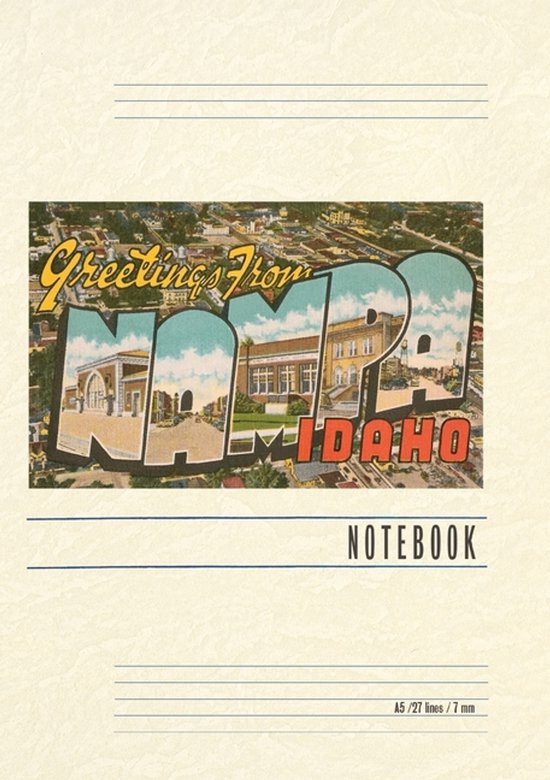 Vintage Lined Notebook Greetings from Nampa