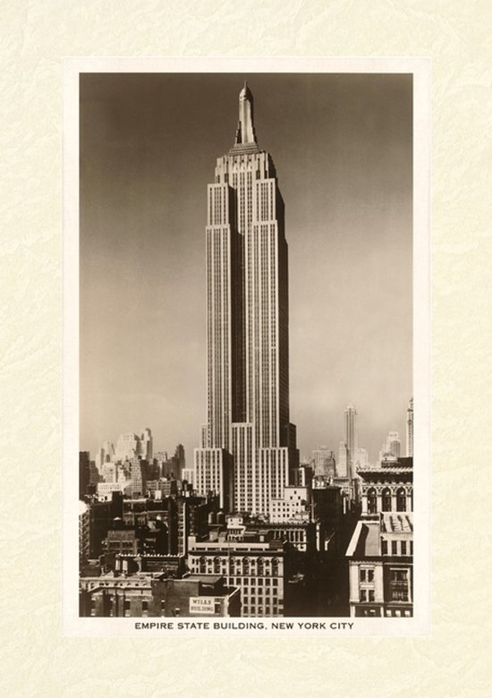 Vintage Lined Notebook Empire State Building, New York City